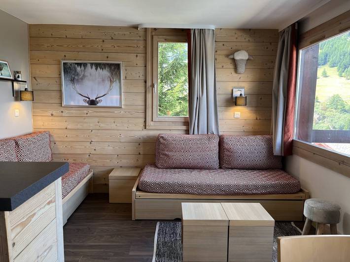 Gîte pour 5 personnes, avec piscine et balcon dans Plagne 1800 - 2