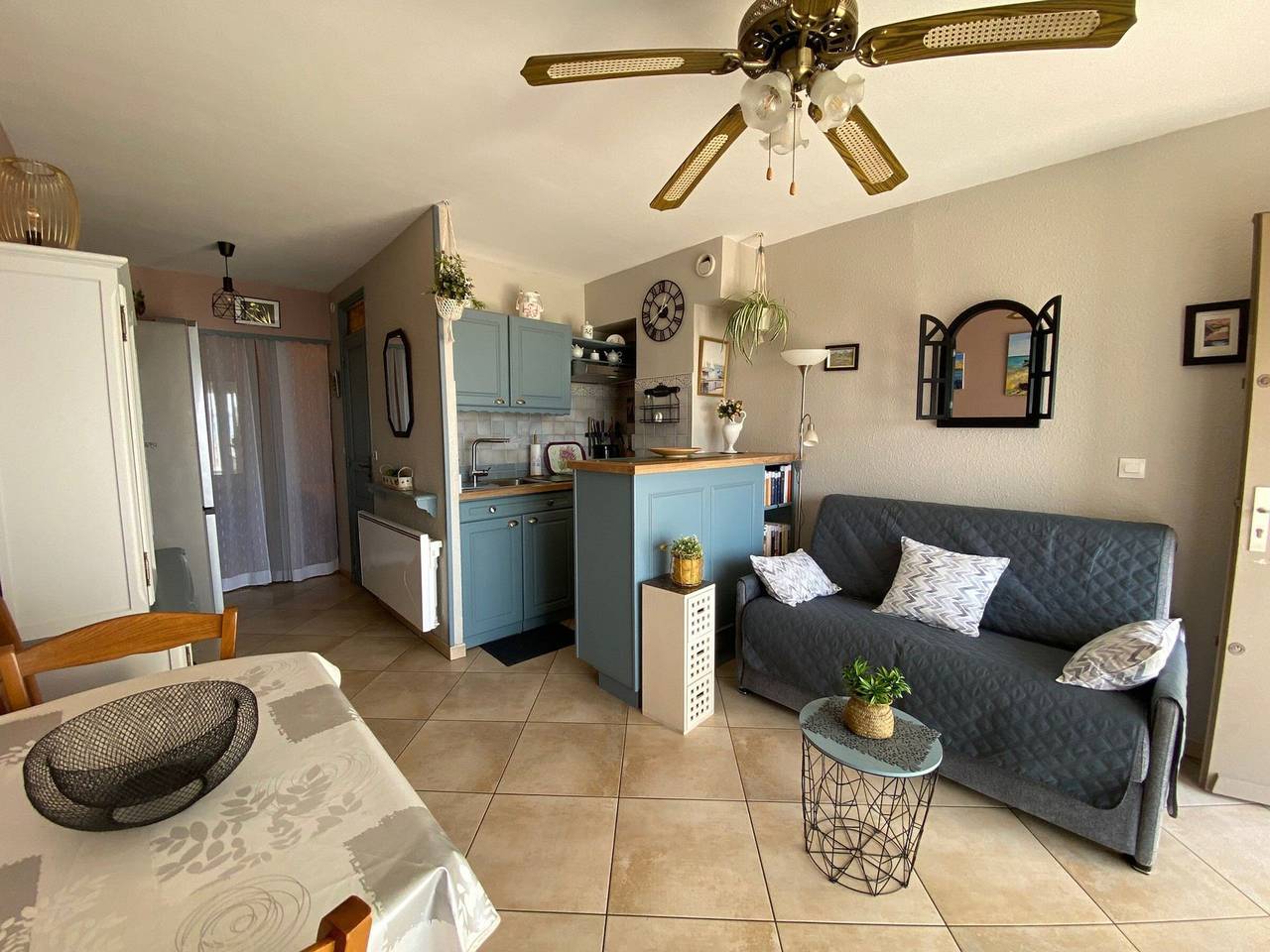 Estudio entero, Apartamento 2* con jardín, aire acondicionado, cerca del estanque en Balaruc-les-Bains in Balaruc-les-Bains, Côte d'Améthyste