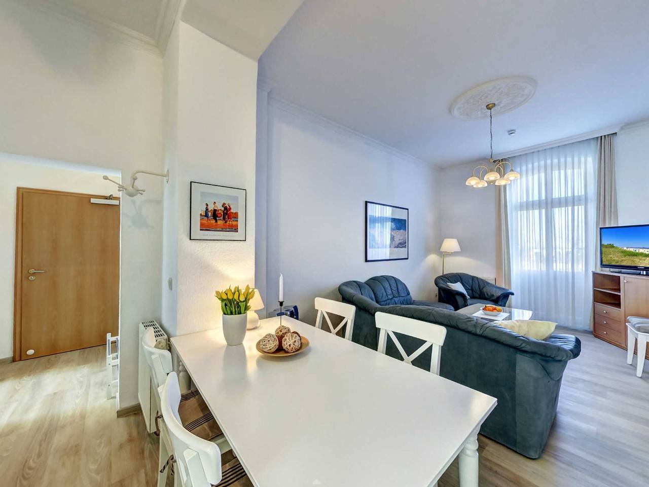 Ganze Ferienwohnung, Villa Germania,1. Reihe, einige Whgn. Seeblick - Villa Germania Eg 2, Südbalkon, Garten in Drei Kaiserbäder, Heringsdorf