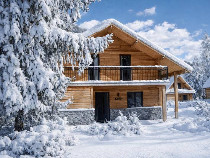 Chalet für 6 Personen, mit Balkon und Garten sowie Sauna