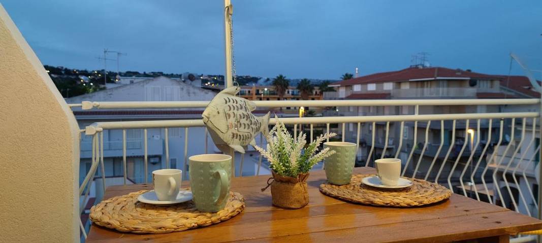 Ferienhaus für 4 Personen, mit Balkon und Terrasse sowie Ausblick