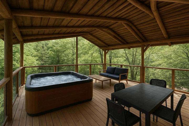 Camping pour 4 personnes, avec piscine et jardin ainsi que jacuzzi et bassin pour enfant dans le Vercors - 2