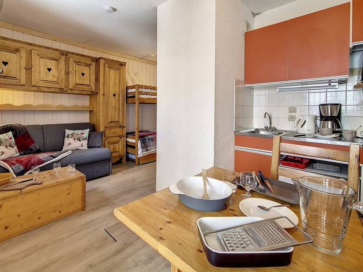 Studio pour 3 personnes, avec balcon en Savoie