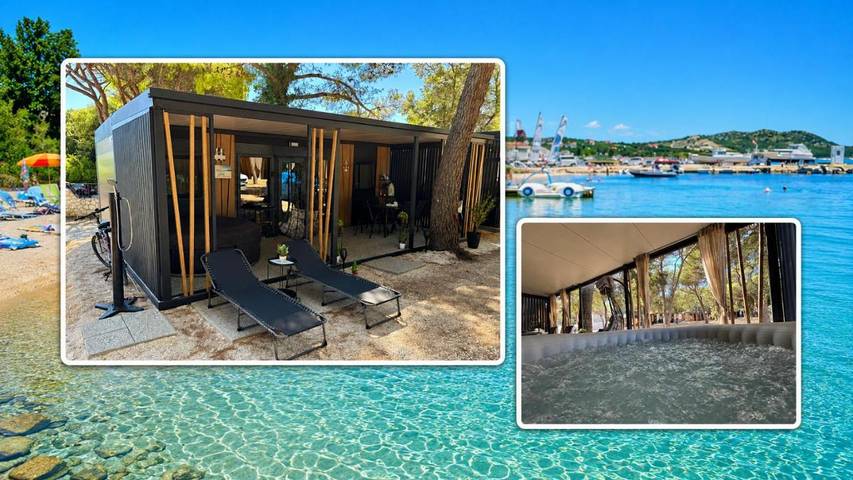 Camping pour 5 personnes, avec Terrasse ainsi que Jardin et Vue à Pakoštane