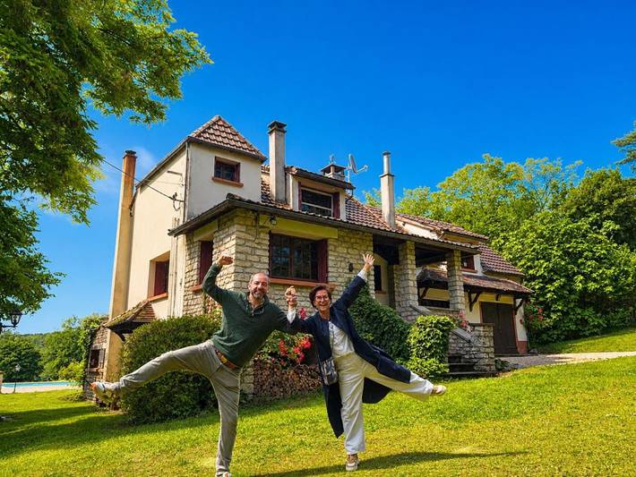 Maison de vacances pour 6 personnes, avec Balcon et Terrasse ainsi que Jardin et Piscine