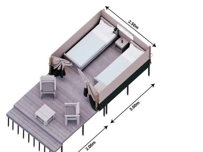 Bungalow für 2 Personen, mit Kinderpool in Rhone-Alpes - 4