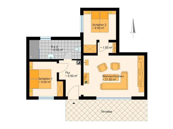 Ferienwohnung für 4 Personen, mit Terrasse und Garten, mit Haustier in Wolgast - 4