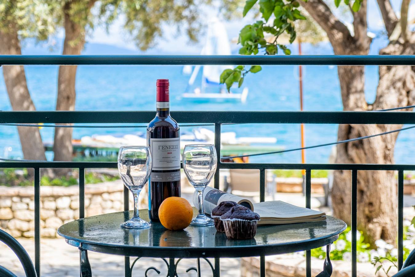 Entire studio, Nikiana Club - Studio 5 Apartment-Studio with Sea View, Shared Pool & Wi-Fi in Nikiana, Alexandros