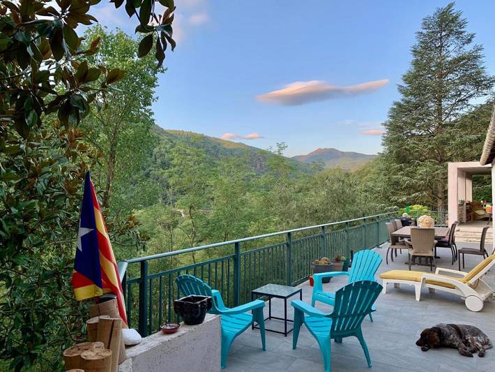 Gîte pour 4 personnes, avec Balcon et Terrasse ainsi que Jardin et Vue à Le Tech