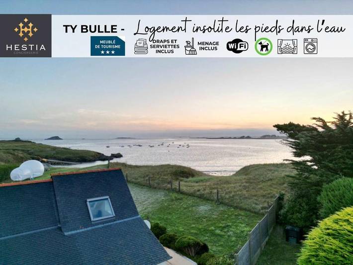 Location de vacances pour 6 personnes, avec terrasse et jardin dans Plage de Tréompan