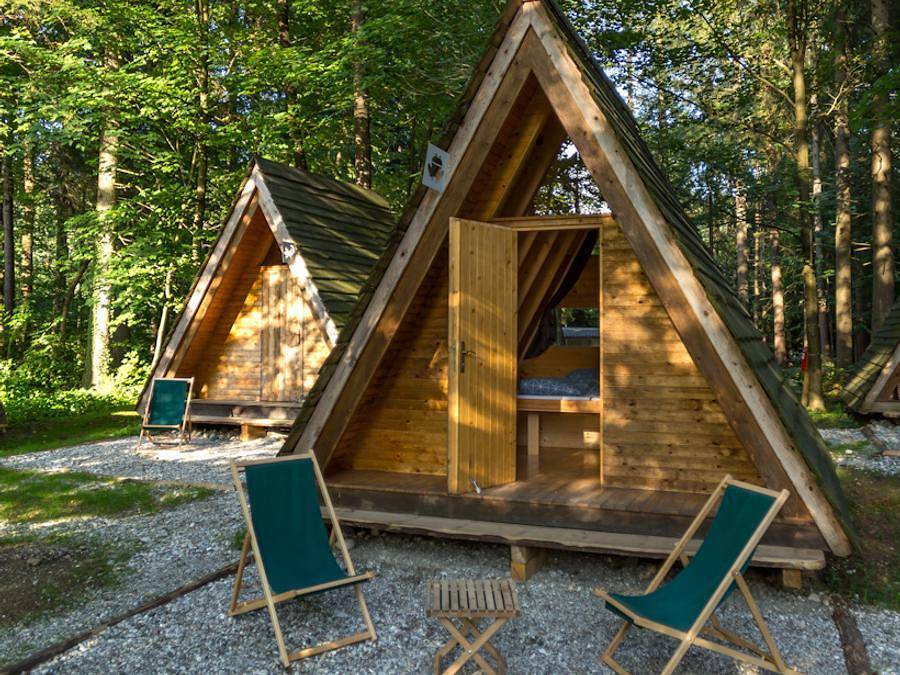 Forest Camping Mozirje - Unterkunft 3 personen - Glamping Hut Forest Bed in Untersteiermark