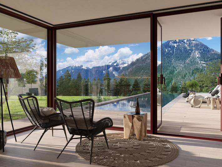 Ferienwohnung für 8 Personen, mit Balkon und Balkon/Terrasse sowie Terrasse und Garten in Tennengau