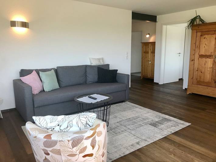 Ganze Wohnung, Ferienwohnung Schottenhof Walser 1 - Alleinlage im Grünen mit Panoramablick in Achberg, Region Bodensee-Oberschwaben
