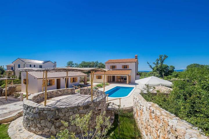 Beautiful rustic holiday house Hojevica in Kras, Krk