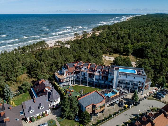Ferienwohnung für 5 Personen, mit Balkon und Terrasse sowie Garten und Kinderpool in Rowy