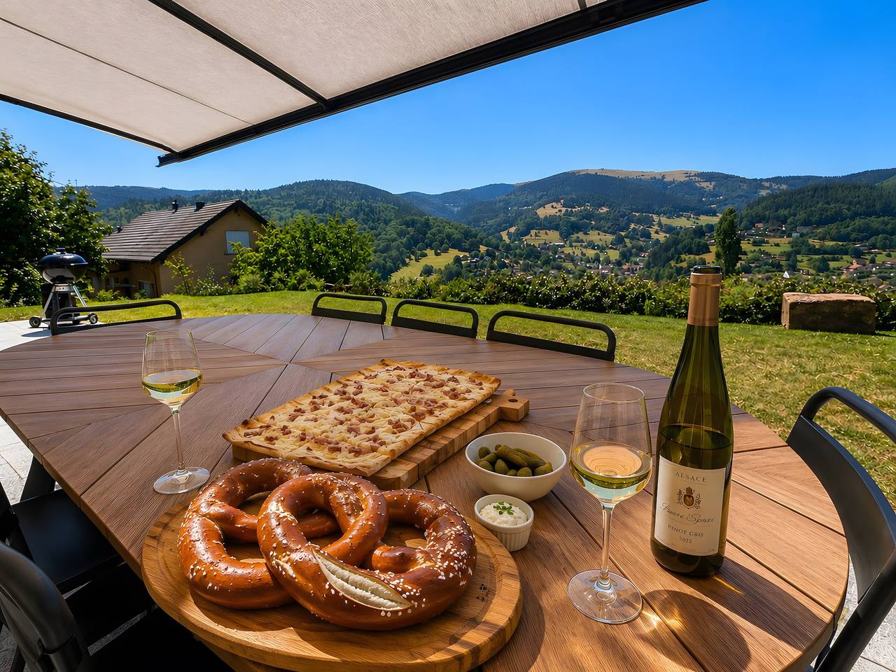 Villa « Gîte Heibel » avec vue sur la montagne, Jacuzzi et climatisation in Breitenbach-Haut-Rhin, Parc naturel régional des Ballons des Vosges