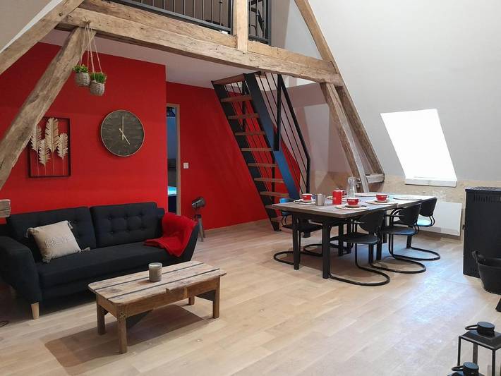 Appartement de vacances pour 6 personnes, avec sauna ainsi que jardin et jacuzzi