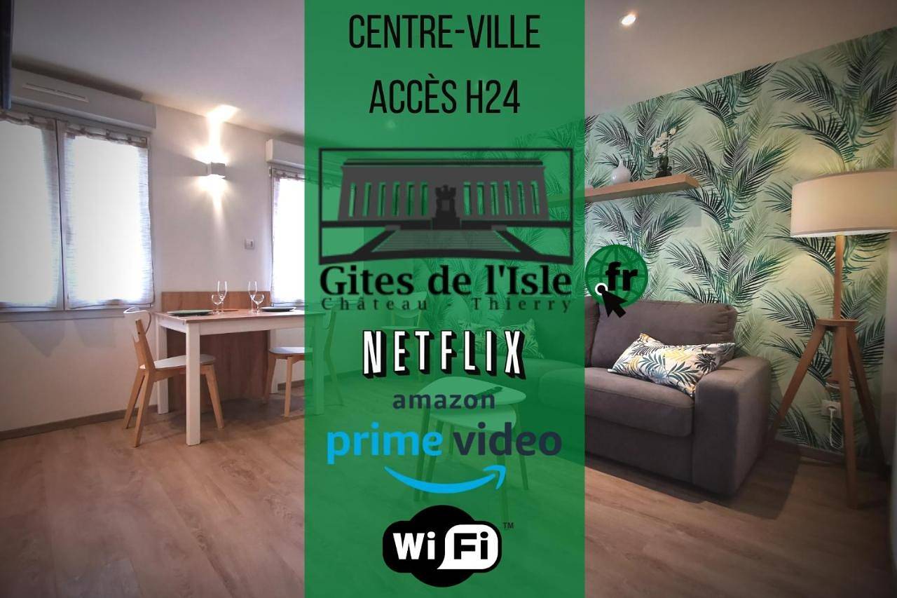 Appartement entier, Gîtes de l'isle Château-Thierry - Wifi Fibre - Netflix, Disney, Amazon - Séjours Pro in Château-Thierry, Aisne
