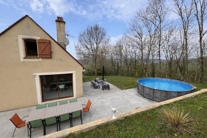 Maison de vacances pour 10 personnes, avec vue ainsi que jardin et piscine