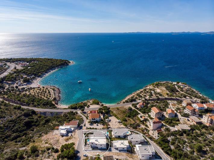  Meerblick Villa Dolac mit beheiztem Pool, Whirlpool, finnischer Sauna in Beach Rtić, Primosten