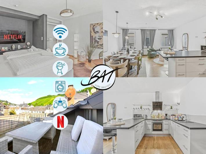 Ferienhaus für 12 Personen, mit Balkon und Terrasse sowie Ausblick