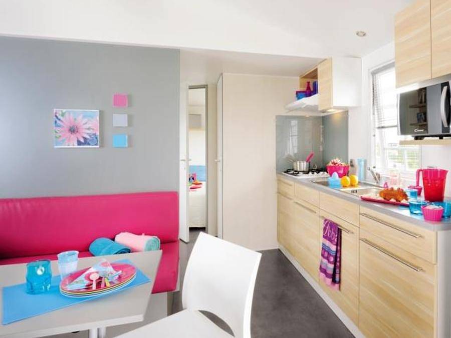 Flower Camping Le Conleau - Mobilhome 4 personnes - Mobil-home Bois Confort 29m² (2 chambres) + Terrasse + Tv + Quartier piéton + Nespresso in Vannes, Côte des Mégalithes