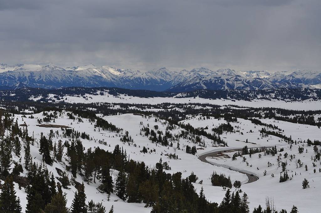 Jurte neben Clarks Gabelung des Yellowstone River, 30 Minuten von Yellowstone entfernt in Cody (WY), Absaroka Range