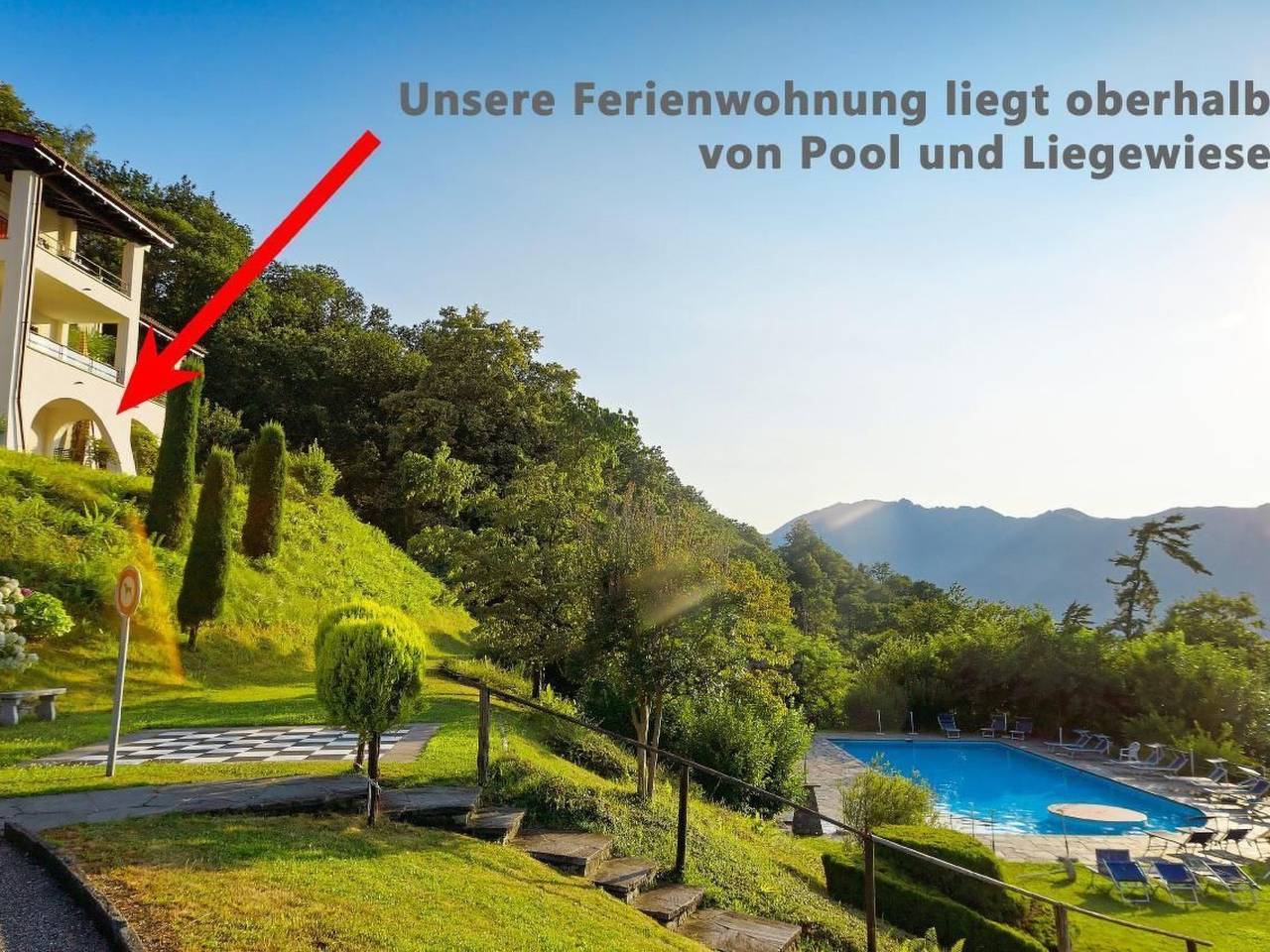 Ganze Wohnung, Studio mit Blick auf das Wasser in Piazzogna, Gambarogno