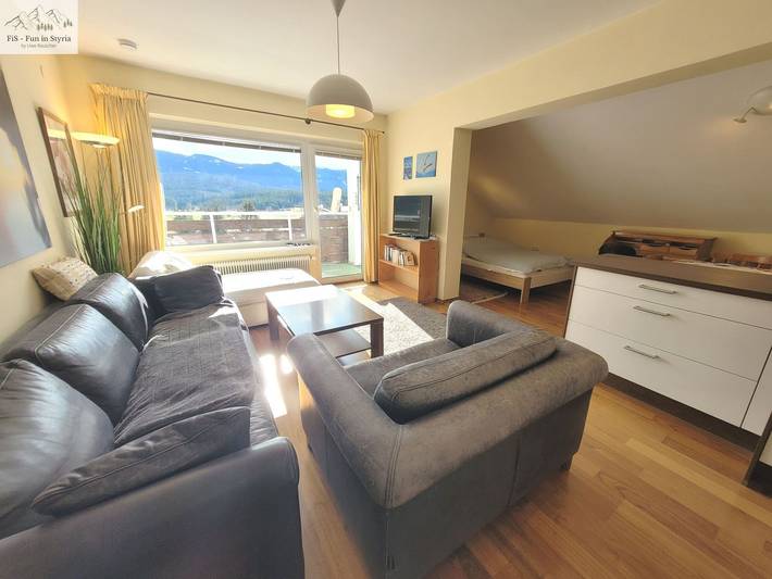 Ferienwohnung für 4 Personen, mit Balkon und Garten sowie Ausblick