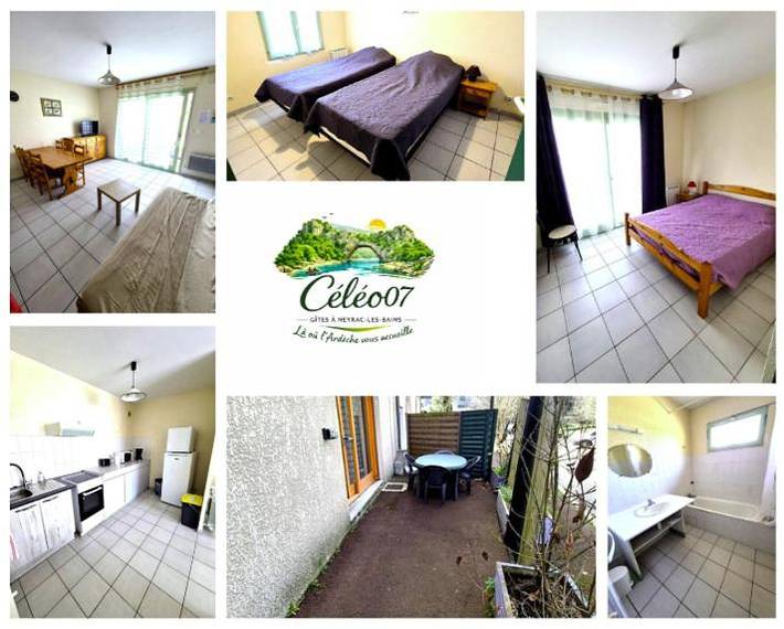 Gîte pour 4 personnes, avec terrasse dans Neyrac les Bains