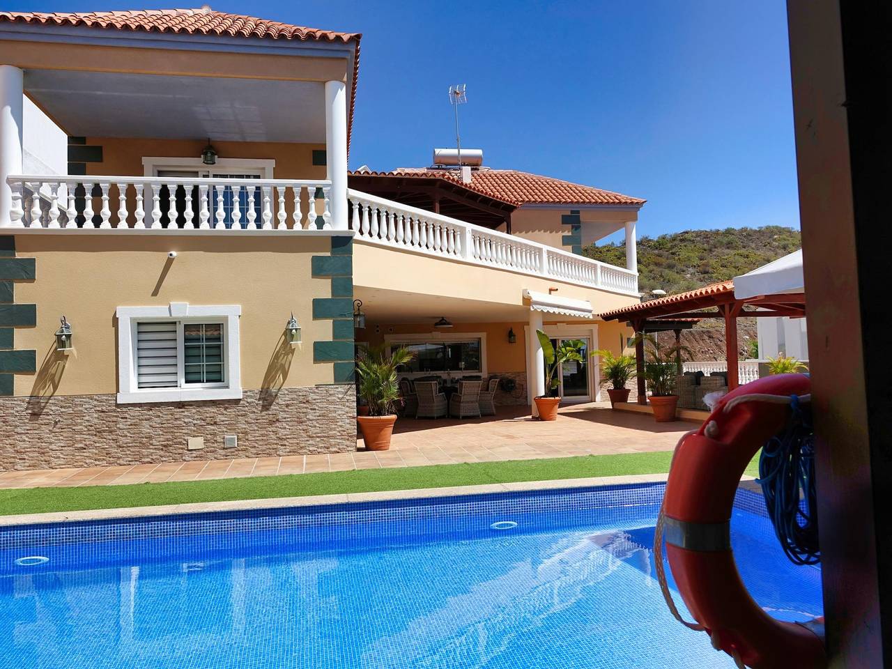 Vakantiehuis voor 10 personen met uitzicht op zee in Adeje, Zuid Tenerife