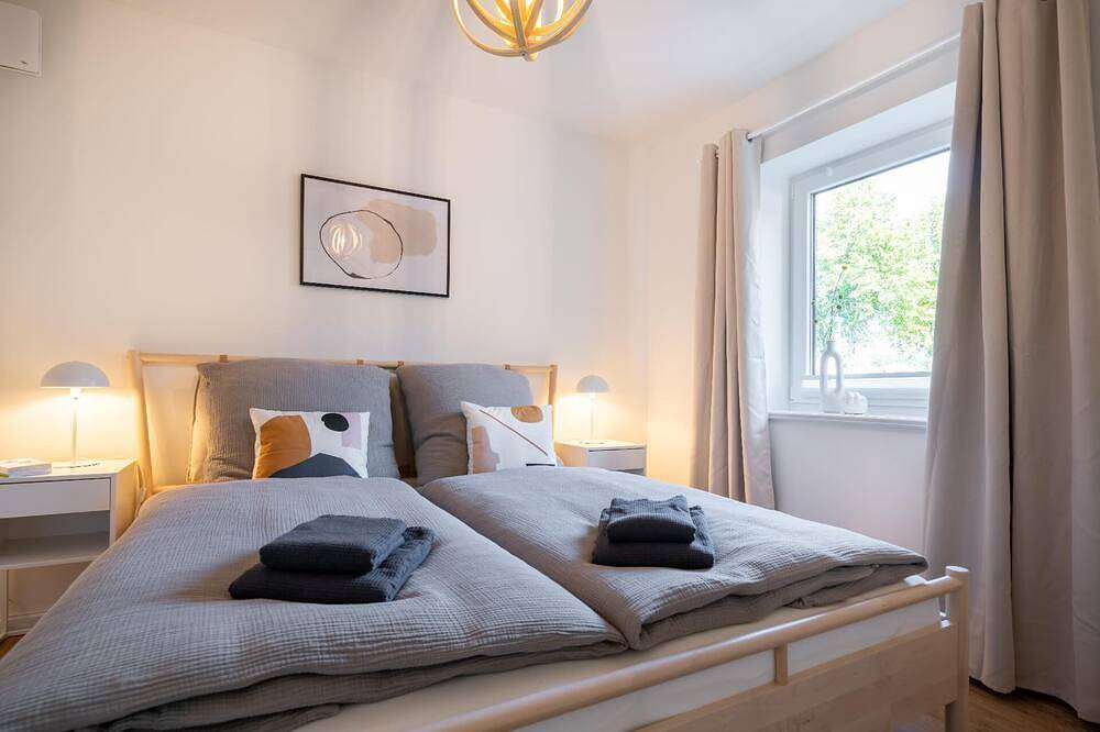Küstenbutze - Modernes Apartment für 3 im Scandi-Style mit vollausgestatteter Küche, Terrasse-Garten in Mildstedt, Nordfriesland