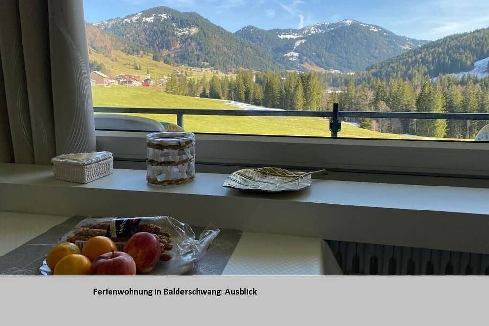 Geheel appartement, 1-room apartment with mountain view on the ski slope with Wifi, Netflix, Prime in Balderschwang, Zwaben (Bayern)