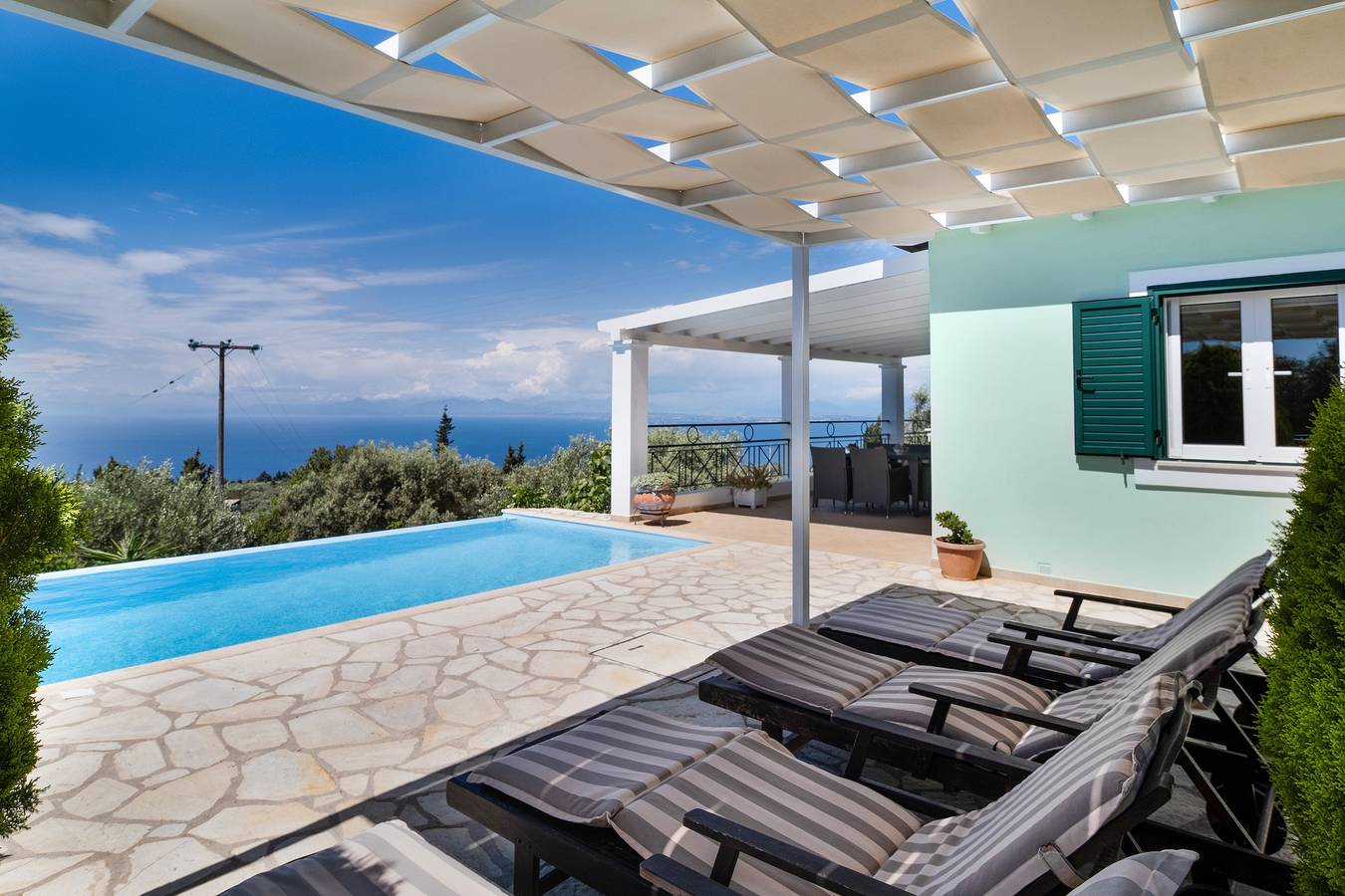 Villa 'Belvedere Verde' mit Meerblick, Pool, Terrasse und Wlan in Griechenland