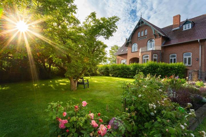 Ferienwohnung für 2 Personen, mit Terrasse und Garten sowie Sauna und Ausblick in Krummbek
