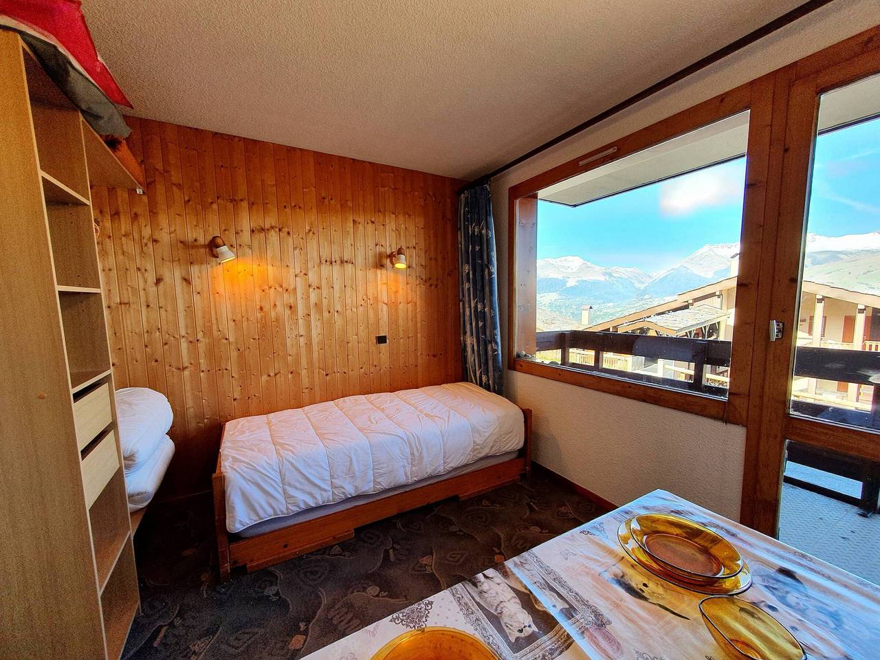 Estudio entero, Acogedor estudio para 2 a 100m de las pistas con balcón y vistas al Mont-Blanc in La Plagne, Bellentre