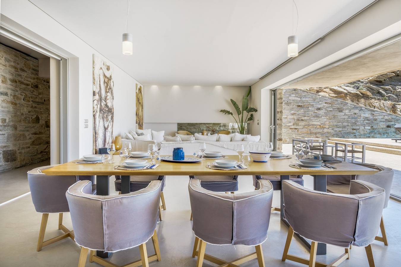 Villa di lusso in stile grotta Aetos a Mylopotas, Ios, con 4 camere en suite spaziose in Ios