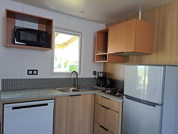 Camping Les Madières - Mobilheim 6 personen - Confort 3 Zimmer /Terrasse in Pordic, Côte de Goëlo