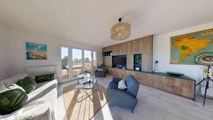 Gîte pour 4 personnes, avec terrasse et vue dans Plage du Mauret