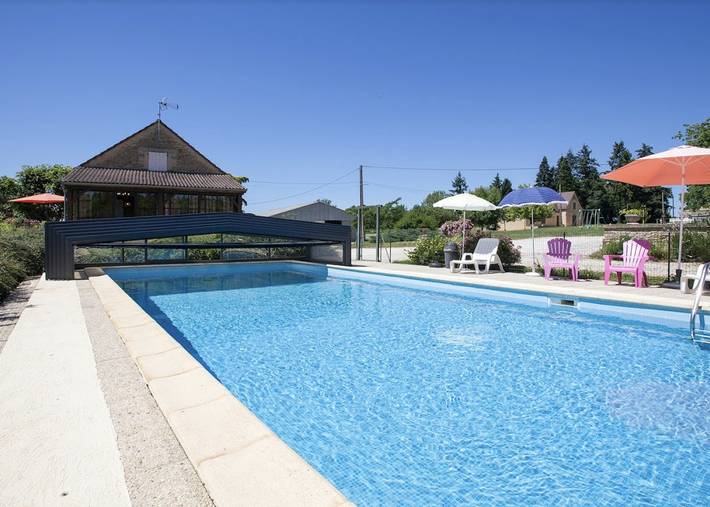 Maison de vacances pour 6 personnes, avec terrasse ainsi que jardin et piscine - 1