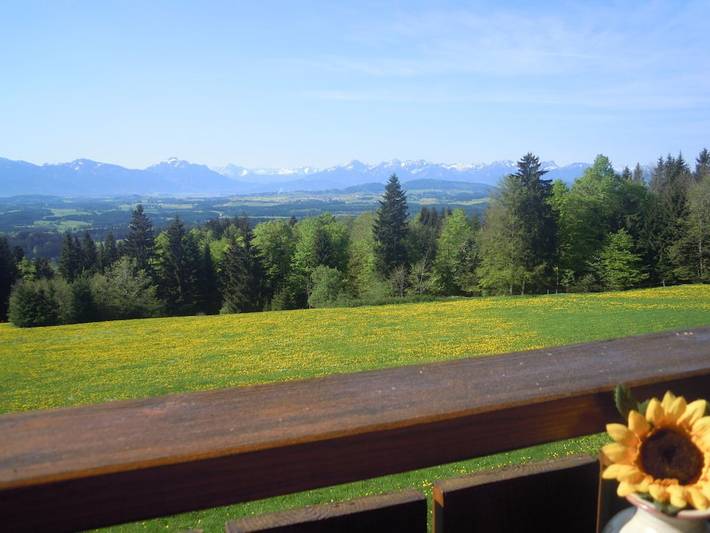 Bergblick - Bergbauernhof Echtler in Bernbeuren, Romantische Straße
