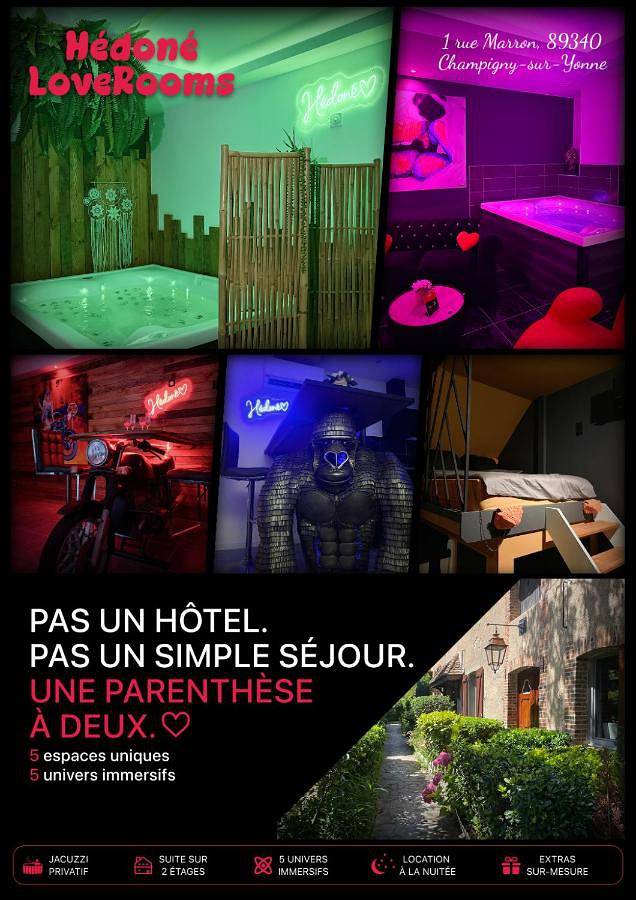 Gîte pour 2 personnes, avec Jacuzzi ainsi que Jardin et Vue dans Champigny (Yonne)