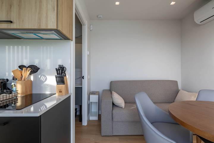 Ganze Wohnung, Ferienwohnung 'Bungalow 1' mit Meerblick, Wi-Fi und Klimaanlage in Posmarcos, A Pobra do Caramiñal