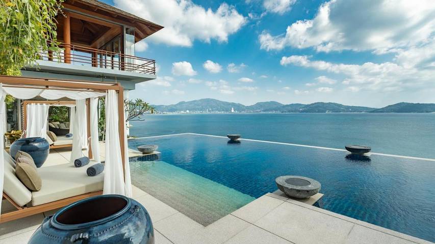 Villa för 8 Personer, med terass samt pool och utsikt i Kamala