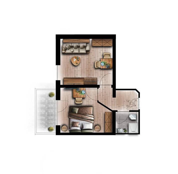 Hôtel pour 6 personnes, avec terrasse à Fiss - 3