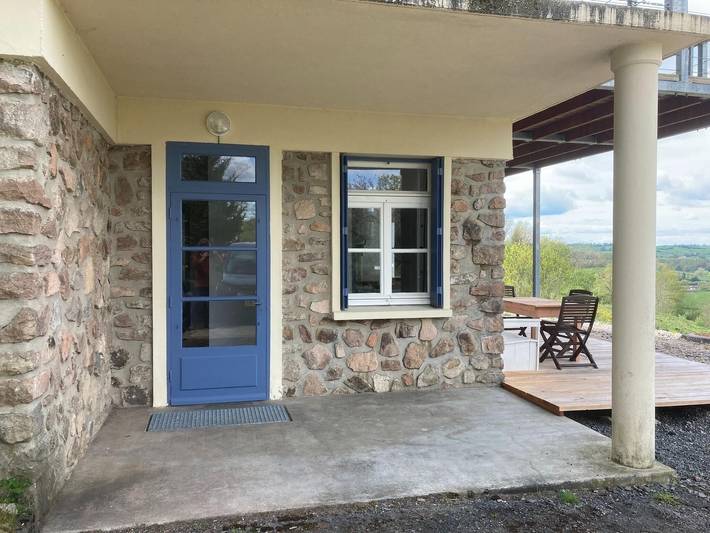 Maison de vacances pour 3 personnes, avec Balcon ainsi que Terrasse et Piscine