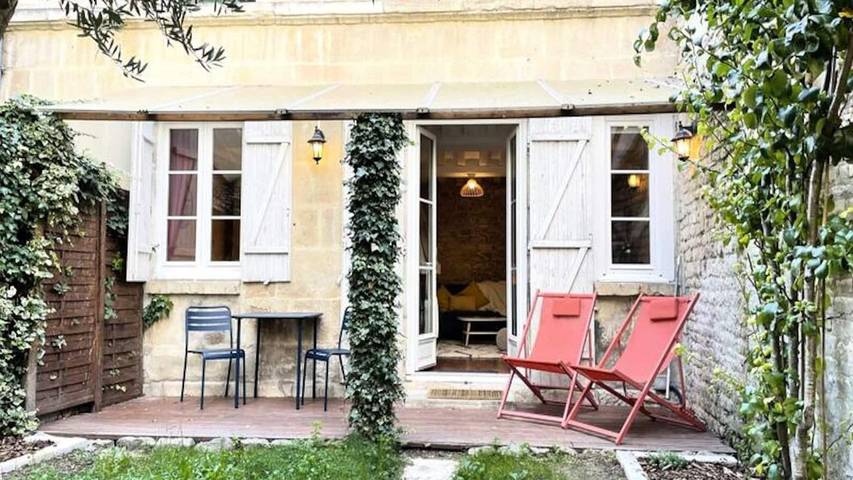 Appartement de vacances pour 3 personnes, avec jardin