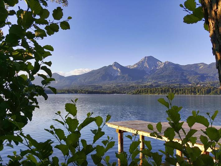 Ferienwohnung für 4 Personen, mit Balkon und Garten sowie Seeblick in Villach