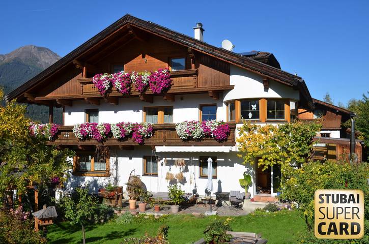 Ferienwohnung für 5 Personen, mit Balkon und Garten sowie Ausblick