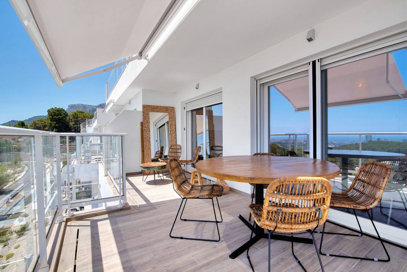 Ganze Wohnung, Ferienwohnung 'Real De Ifach - Atico' mit Meerblick, Wlan und Klimaanlage in Colina Del Sol, Calpe